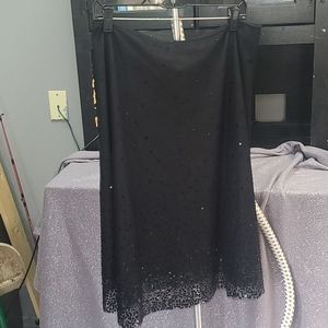 Casual Corner Black Sequins Skirt